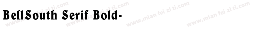 BellSouth Serif Bold字体转换